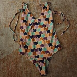 Tori Praver Swimwear Seafoam for Urban Outfitters in Geometric Print